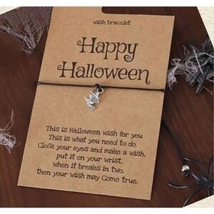 Happy Halloween cute witch wish bracelet